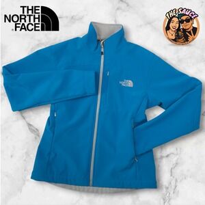 The North‎ Face Apex Bionic Softshell Windproof Jacket Blue Womens Medium Sporty